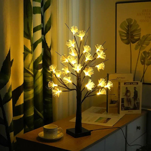 BonsaiGlow Bordslampa - Fängslande Fiberoptisk Roslampa
