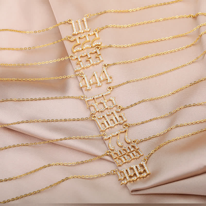 Seraphina Zirconia Angel Number Necklace - A Symbolism of Protection and Love