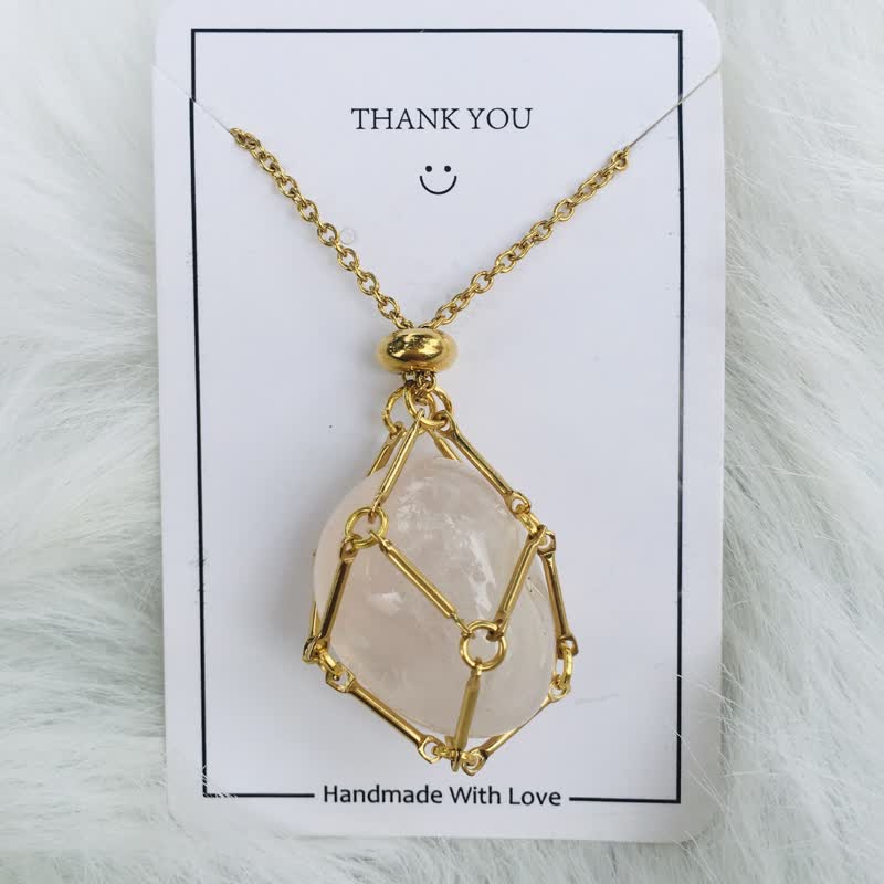 Elegant natural crystal necklace - Iris edition