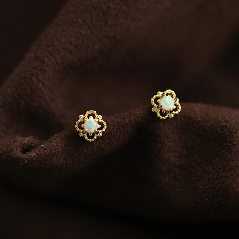 Charming Vintage Earrings with Opal - Seraphina Collection 
