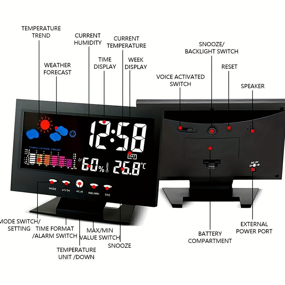 TimeSense – Slim Digital Alarm Clock with Snooze