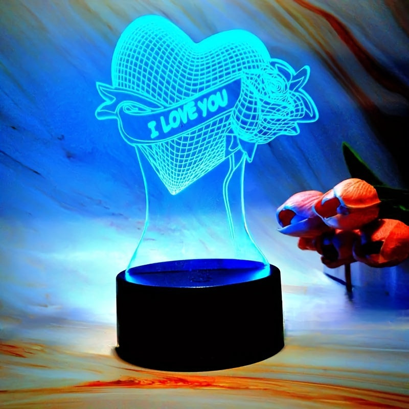 GlowCraft Lamp - 3D LED Illusion with Touch and 7 Colors