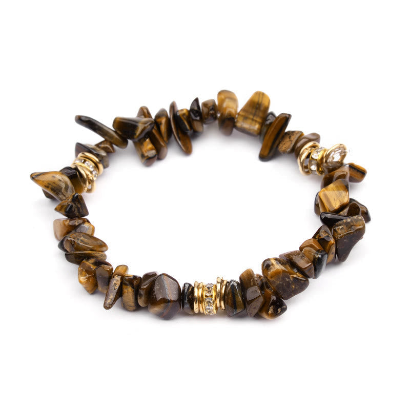 Elegant Celine Armband av Natursten och Kristallpärlor