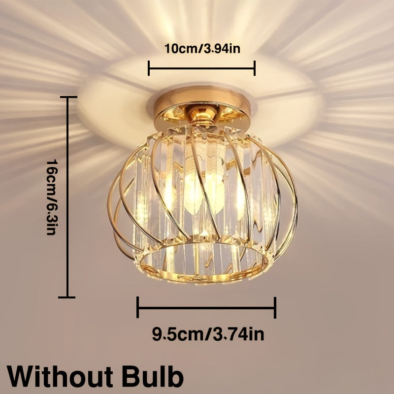CrystalGlow - Luxurious Crystal Gable Lamp, Black Gold
