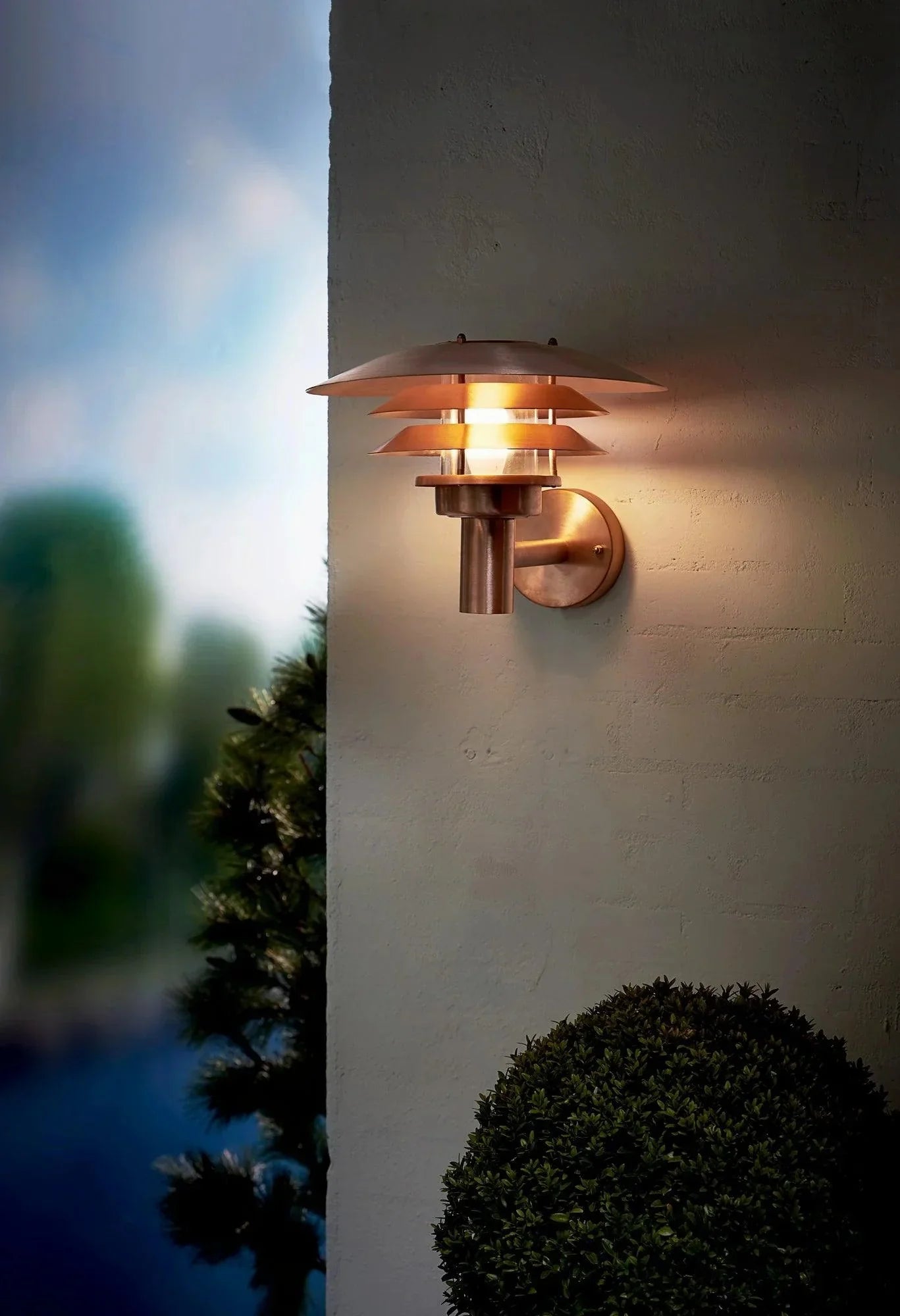 VenoLight Outdoor Lamp – Copper E27 Wall Lamp with Glass
