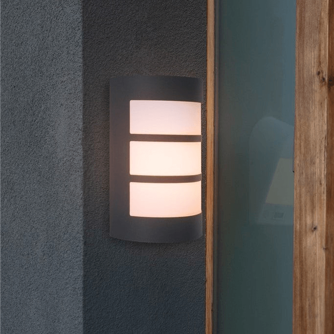Nila Outdoor Lamp – Grey E27 Wall Lamp for the Door