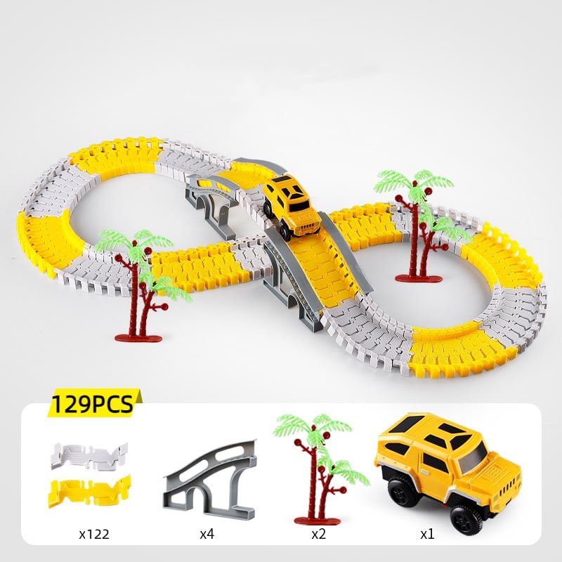 SpeedFlex Track – Flexible Racing Track with LED Vehicles