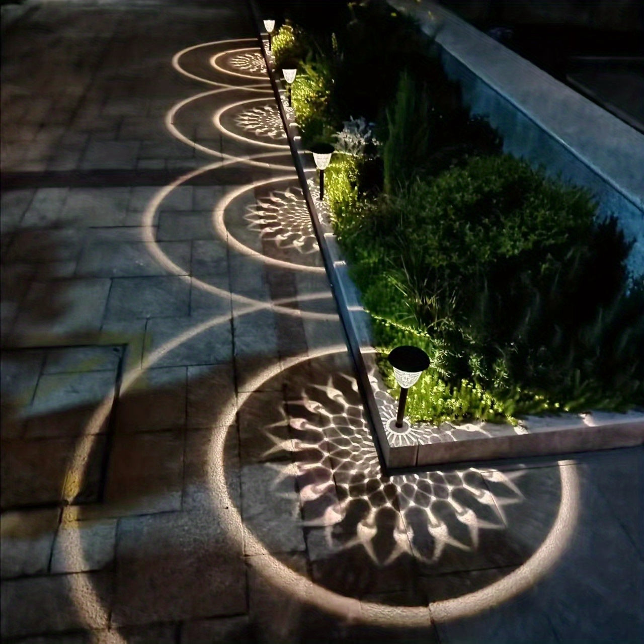 SolarGlow Lights – Set of 4 Colorful Outdoor Garden Lights