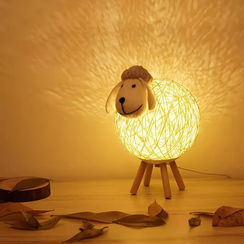 SheepGlow Lampa - Dimbara USB Nattlampa i Fårform
