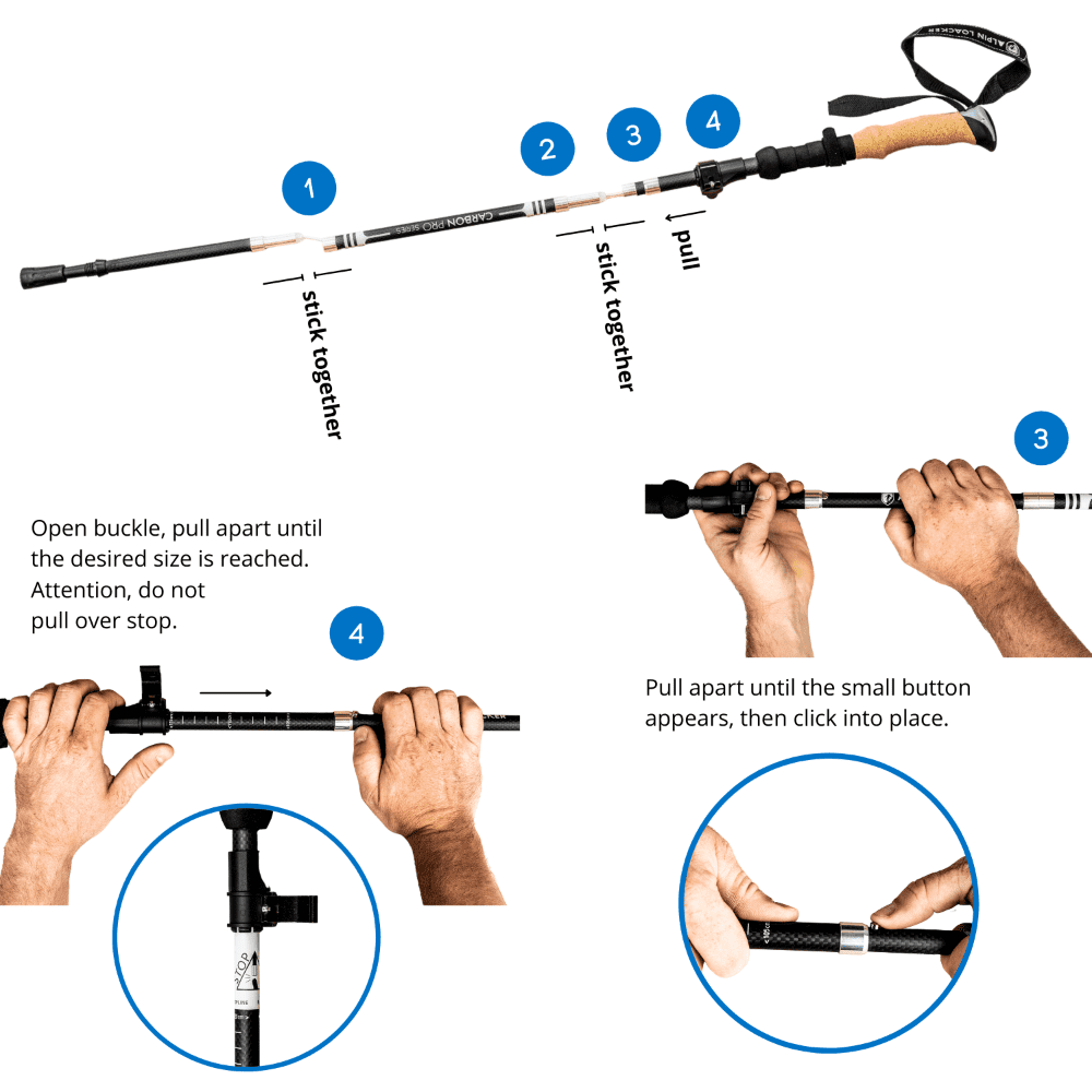 Ultralight Hiking Poles – Lightweight Folding Poles with Cork Handles