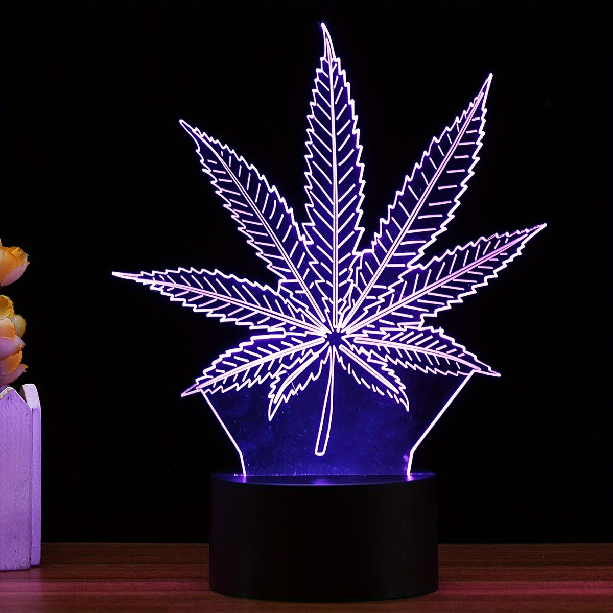 HempGlow - 3D Acrylic Table Lamp Night Light