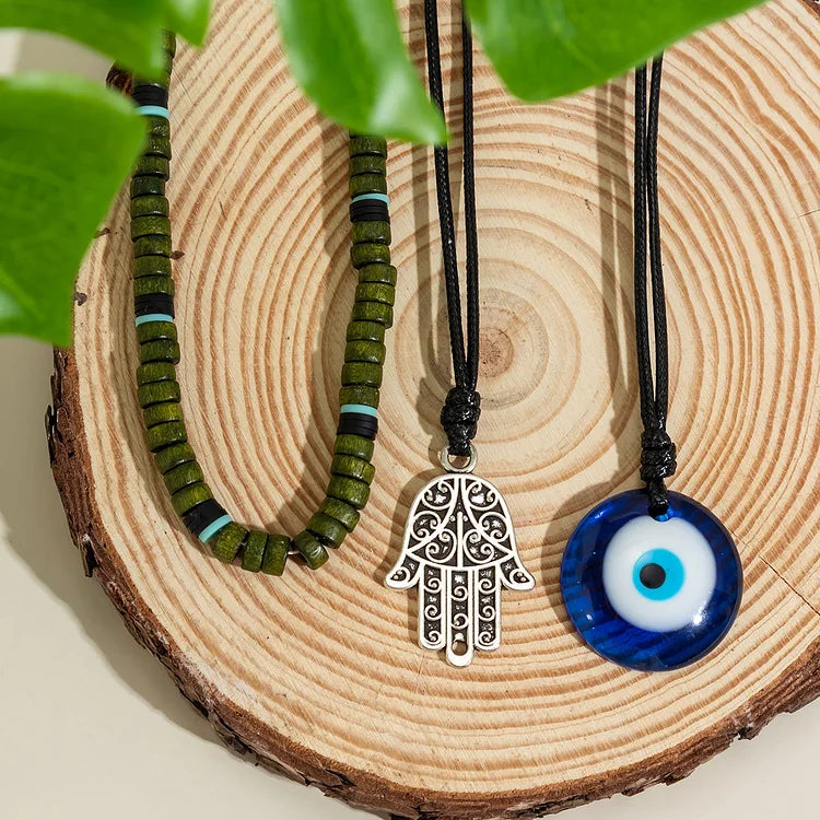 Stylish Unisex 3-Layer Necklace Set - Ravi