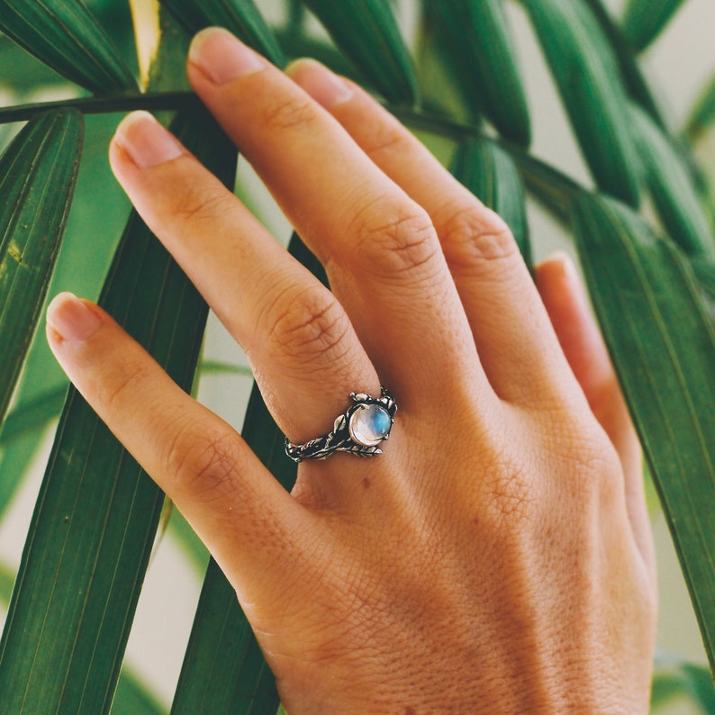 Elegant Iris Moonstone Statement Ring - Make a Bold Impression