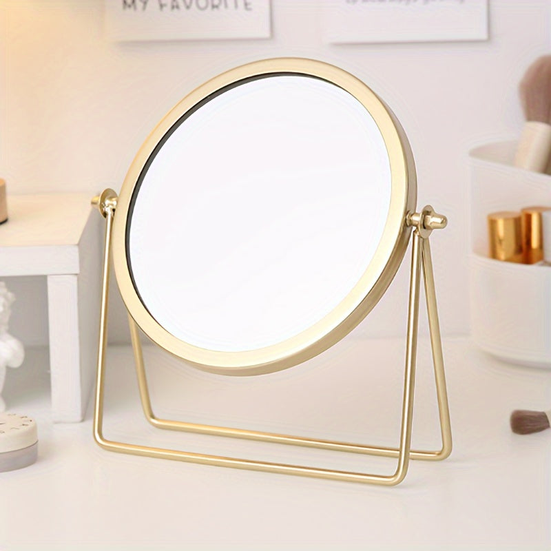 VintageGlow – Adjustable Makeup Mirror with Iron Frame