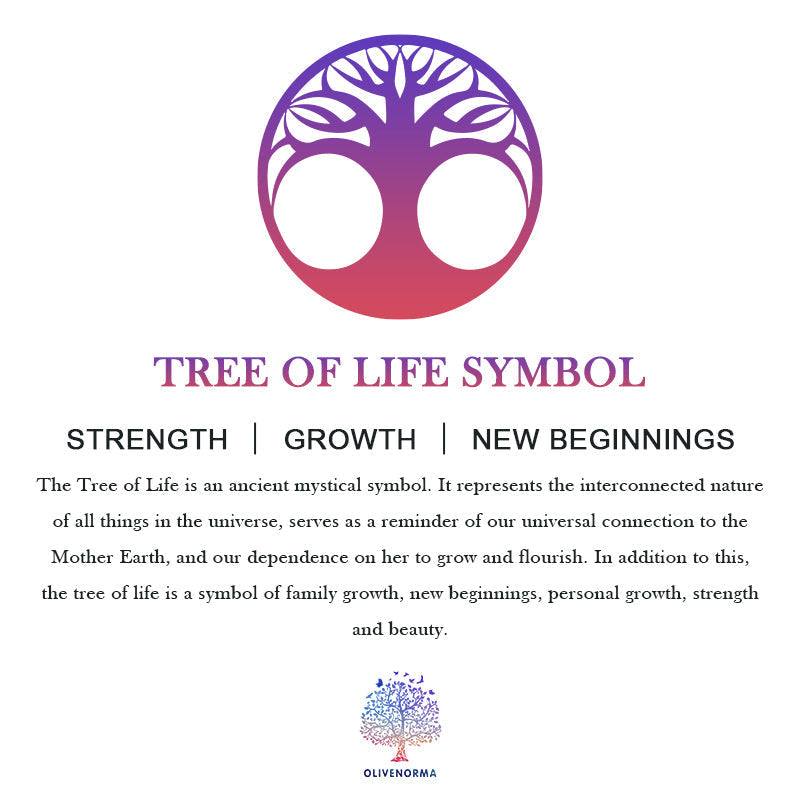 Elegant Tree of Life Gemstone Necklace with Sparkling Crystals - Elara 