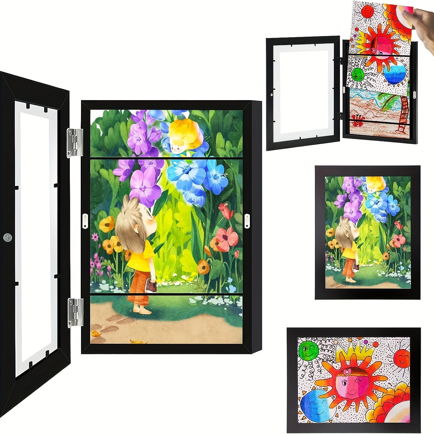 KidArtFrame – Cartoon Kinder Photo Frame with Wooden Frame