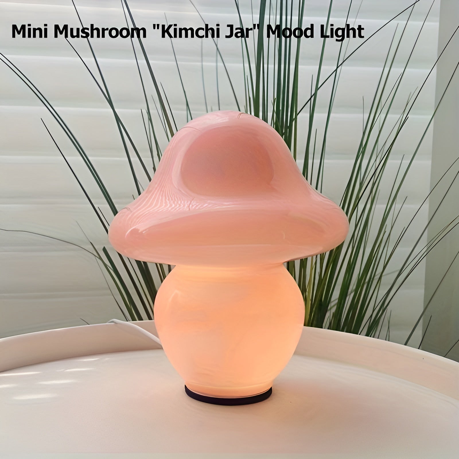 MushroomDream Lamp – Förtrollande Glasbelysning med Svampmotiv