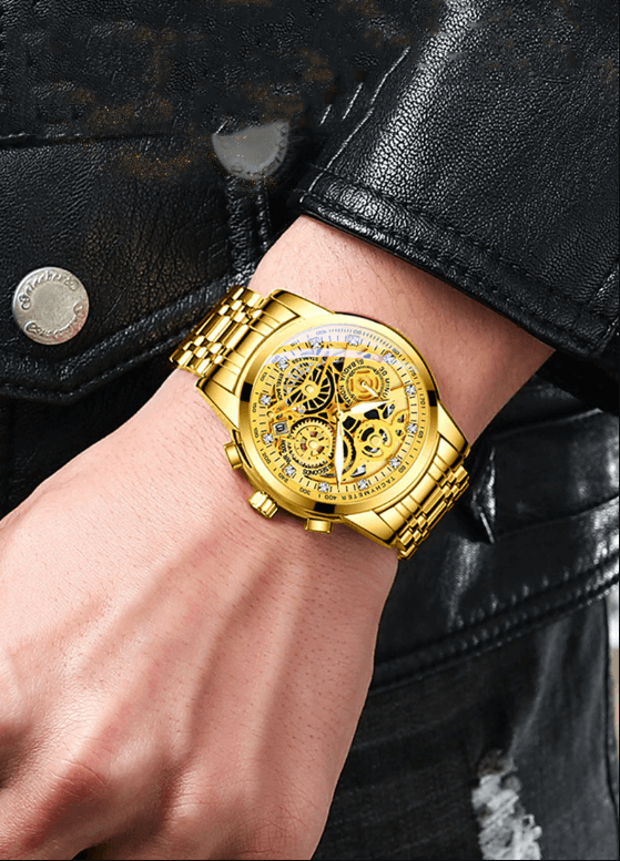 SkeletonWatch - Stylish Men's Watch with Black Design