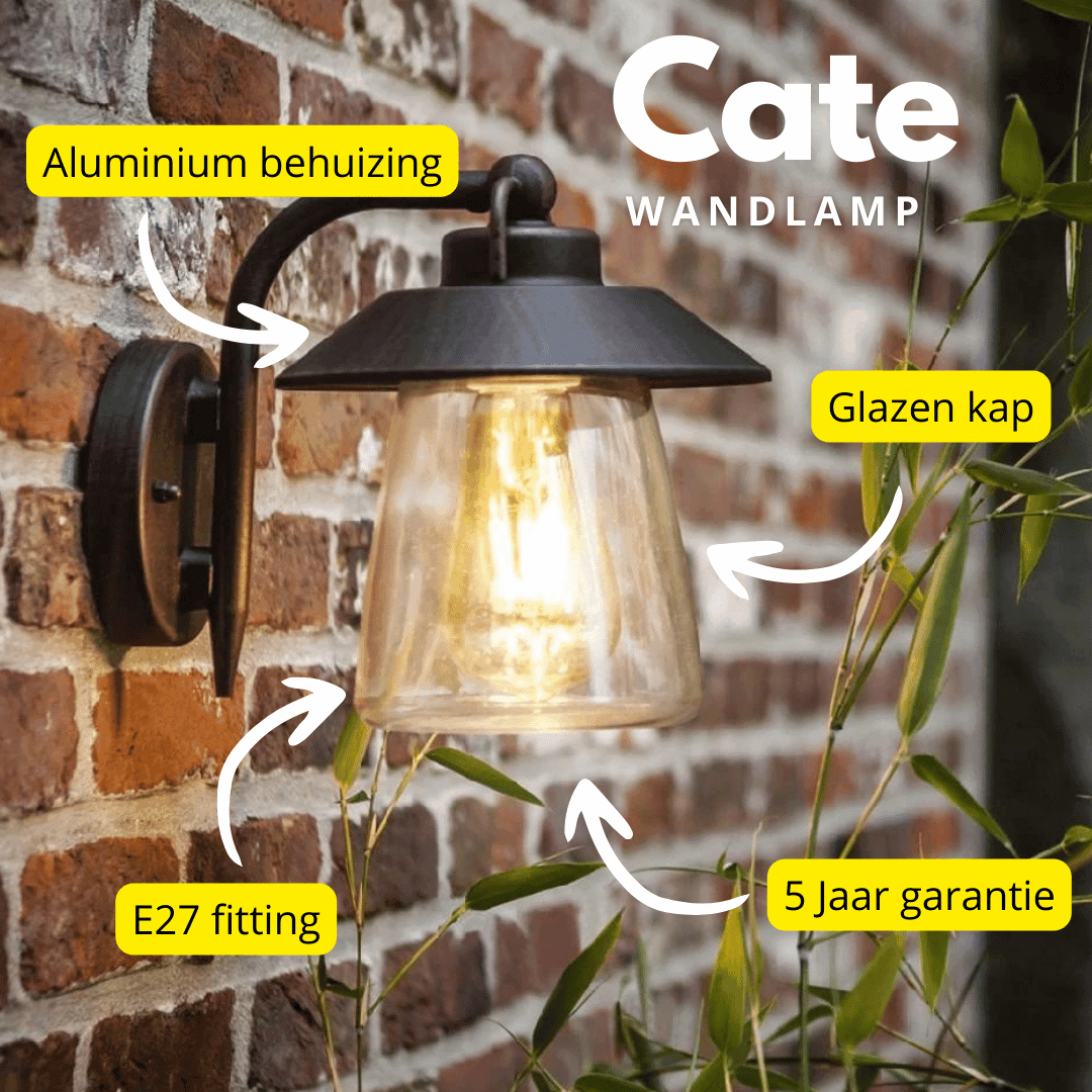 Cate Outdoor Lamp – Black Glass &amp; Stainless Steel LED Lamp