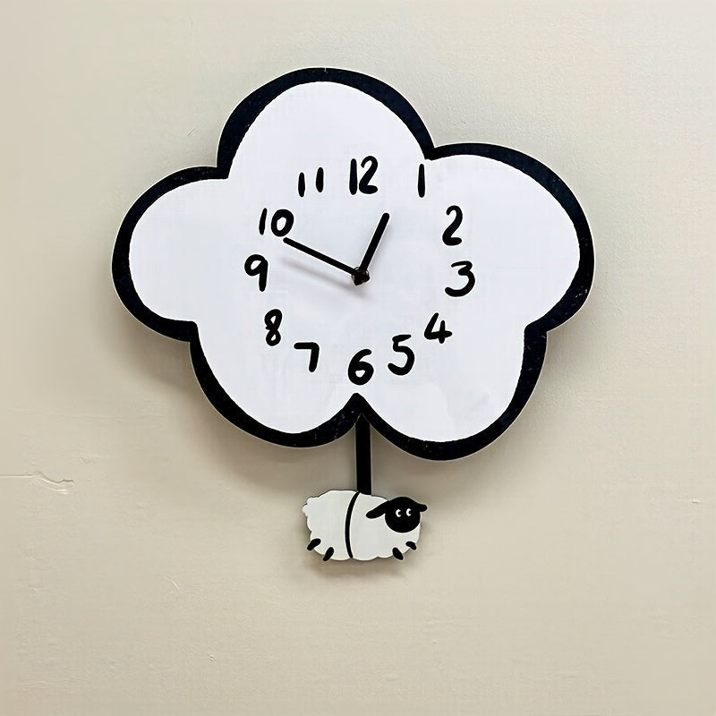 CloudSwing Clock – Swinging Sheep Wall Clock