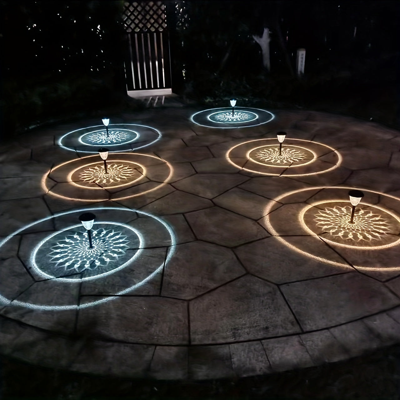 SolarGlow Lights – Set of 4 Colorful Outdoor Garden Lights