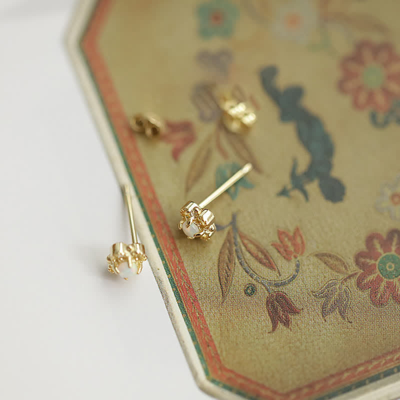 Charming Vintage Earrings with Opal - Seraphina Collection 