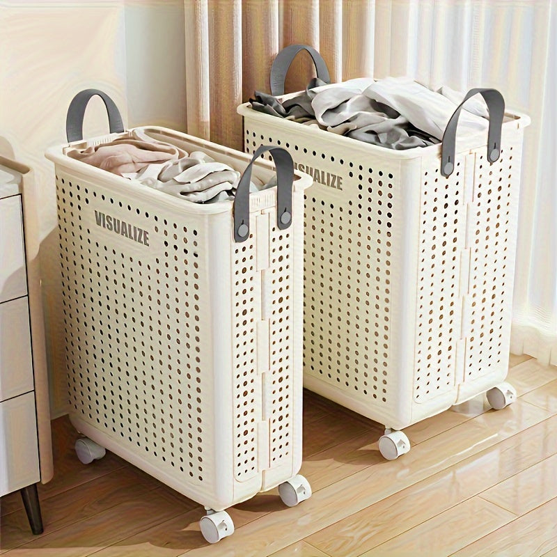 Efficient – Foldable Laundry Basket with Wheels for Easy Transport