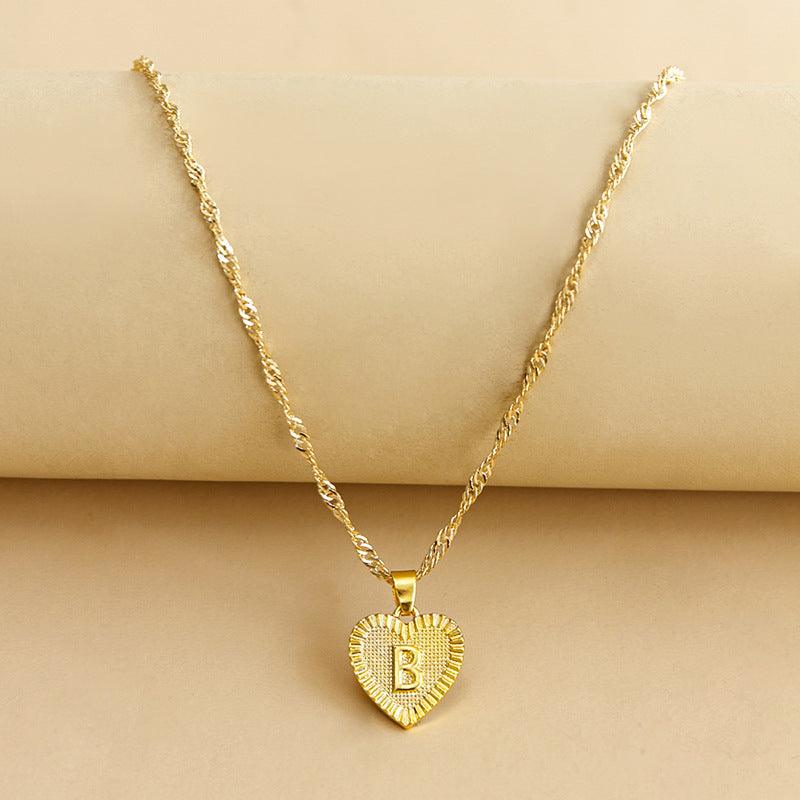 Amara - Elegant Golden Heart Necklace