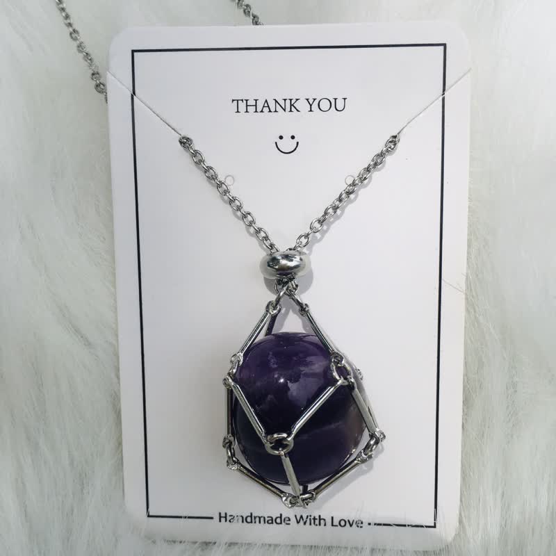 Elegant natural crystal necklace - Iris edition