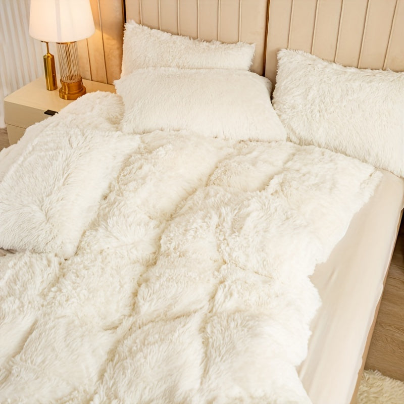 Ultra Plush Plush Bedding Set with Zipper - Luxury &amp; Comfort