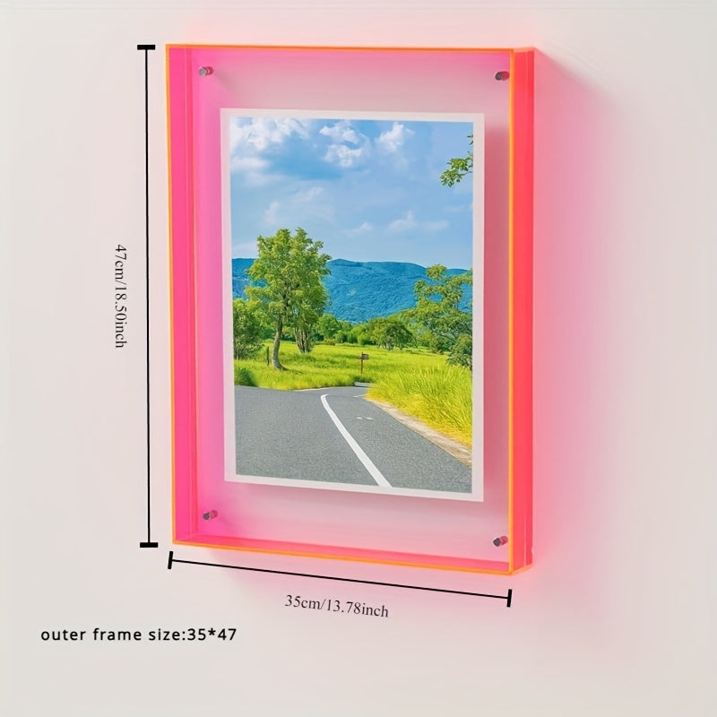 Acrylic Frame – Modern Vertical Photo Frame for Table and Wall