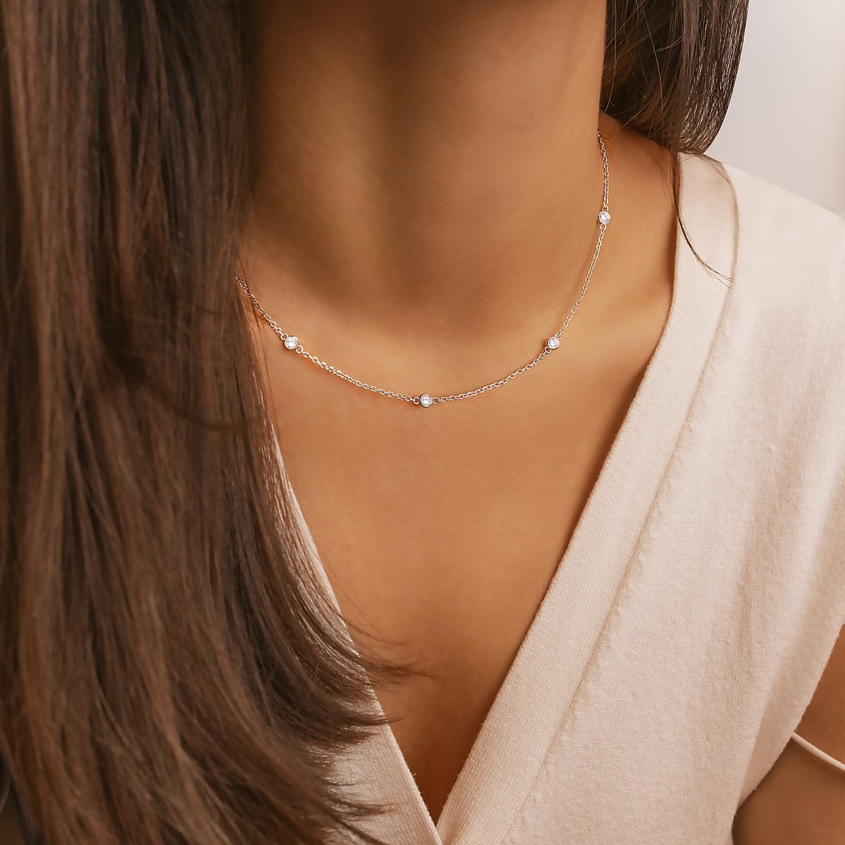 Elegant Elara Zirconia Necklace for a Refined Look