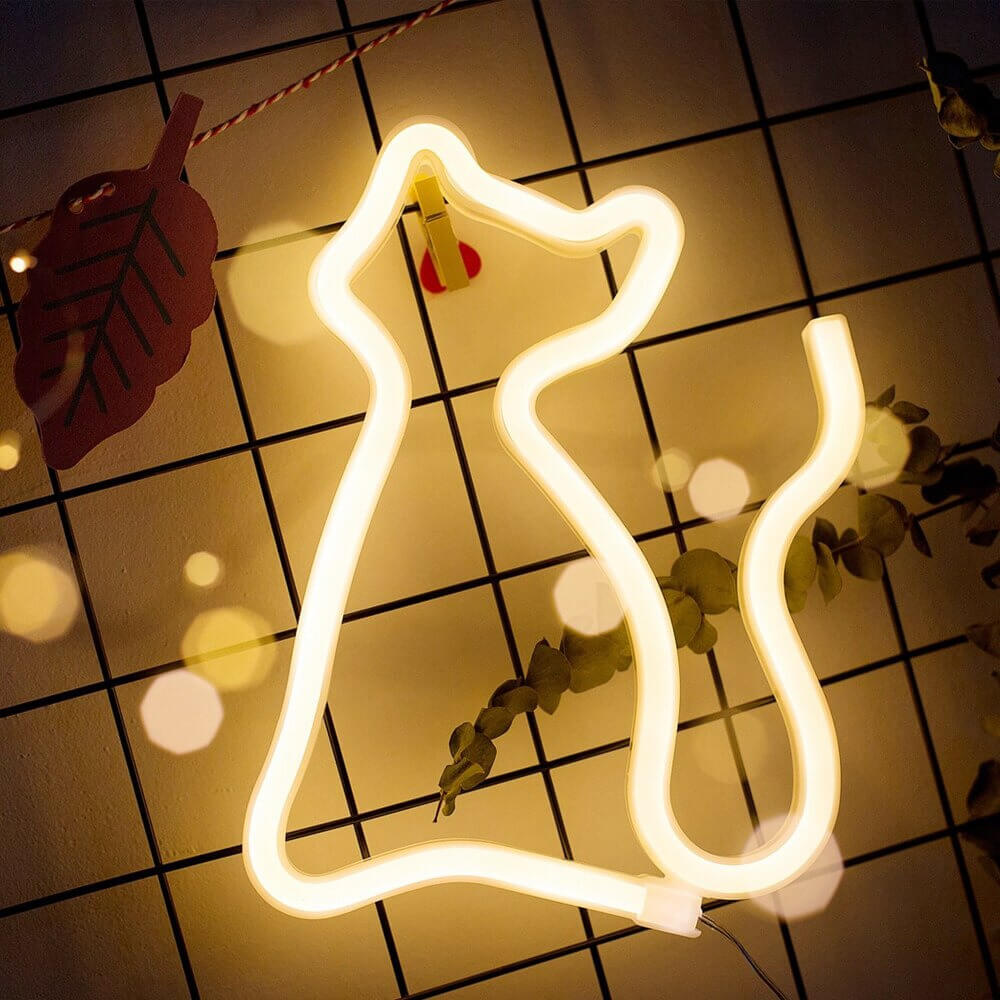 Trendy Cat Neon Lamp - Captivating Lighting for Every Room