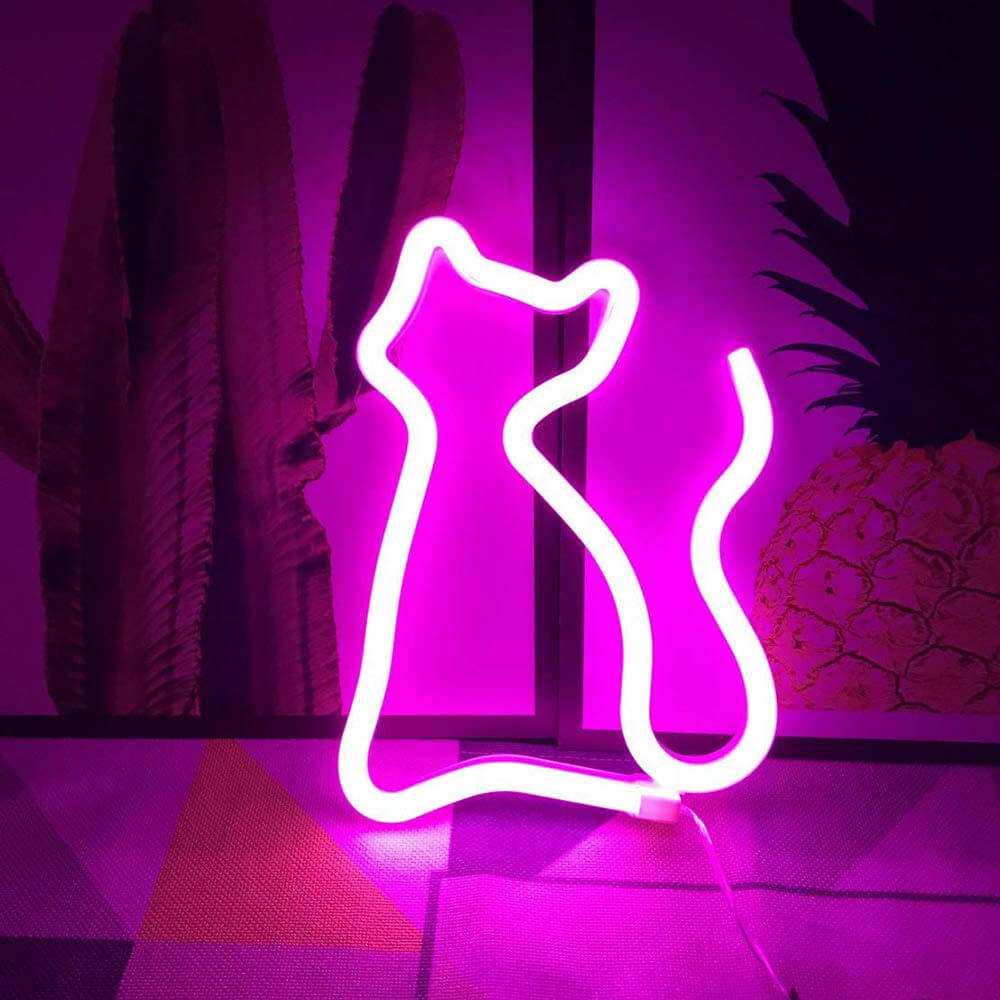 Trendy Cat Neon Lamp - Captivating Lighting for Every Room