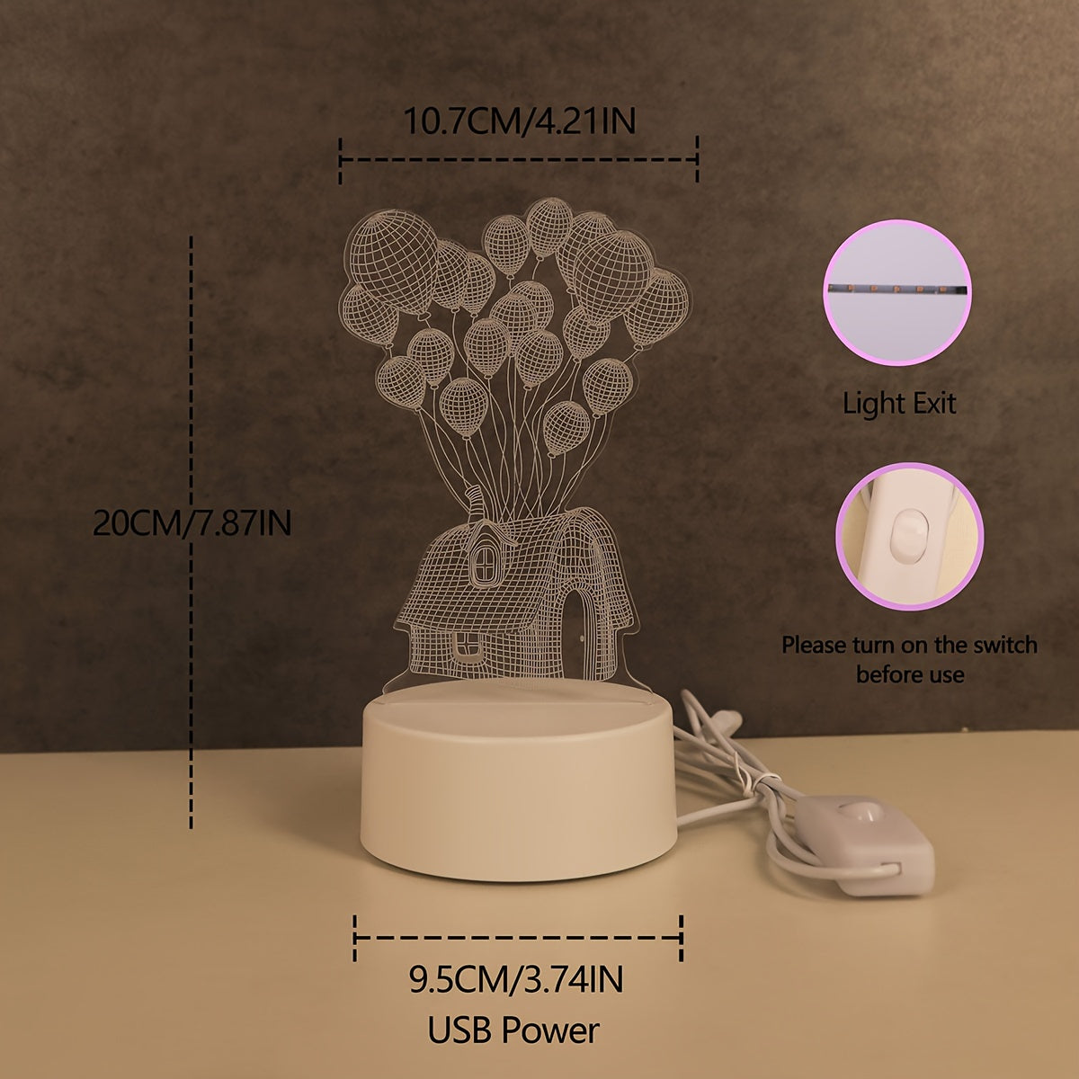 LumiBalloon – Unique 3D LED Balloon Lamp USB