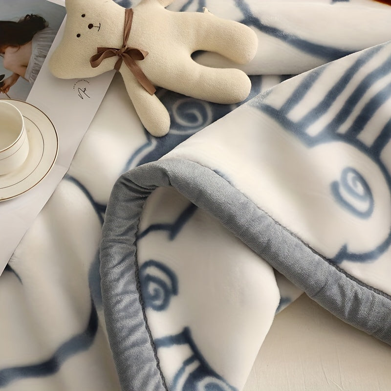 CozyCartoon Fleece Blanket - Soft and Happy