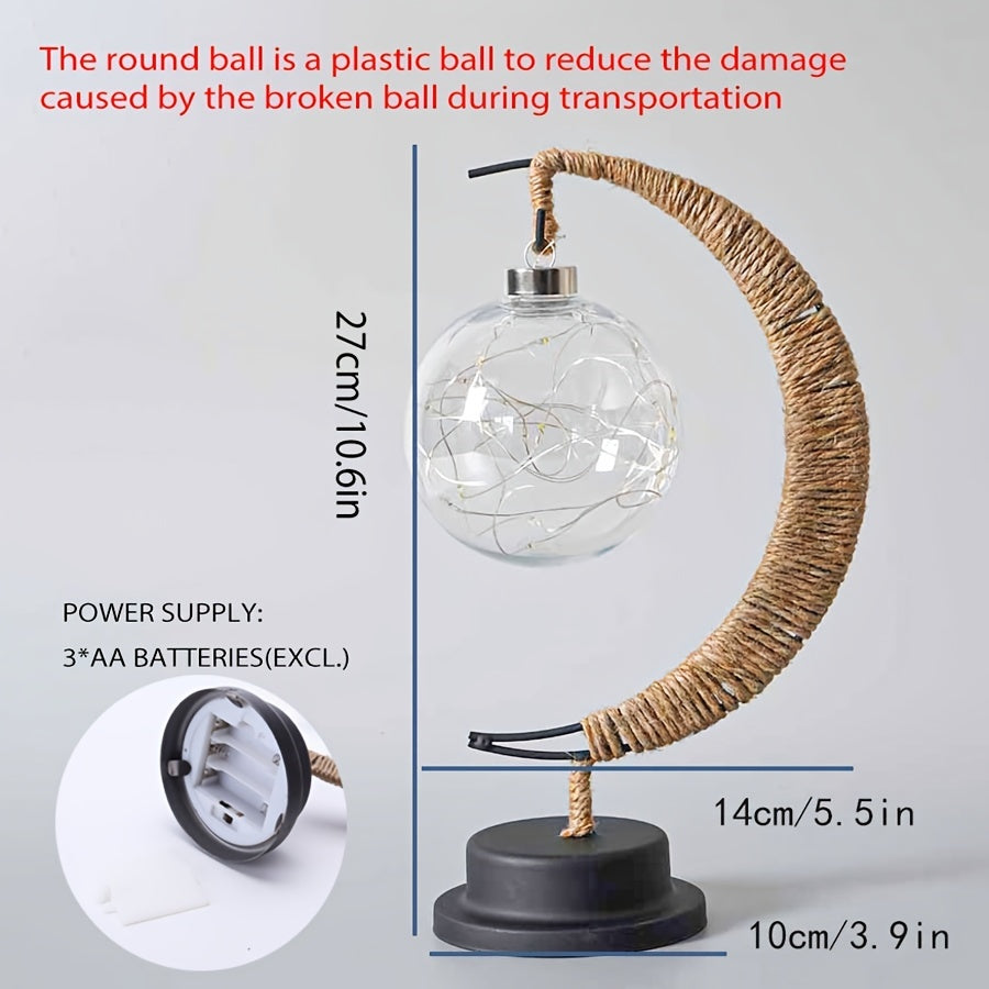 MoonGlow Lamp - Stilig Smidesjärn LED Bordslampa