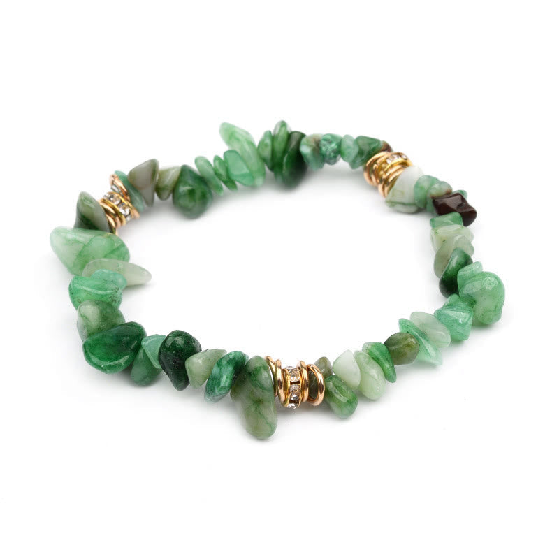 Elegant Celine Armband av Natursten och Kristallpärlor