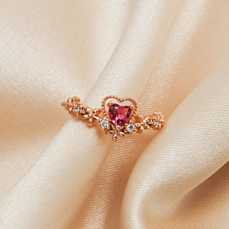 Scarlett Red Crystal Love Ring - A Radiant Symbol of Passion