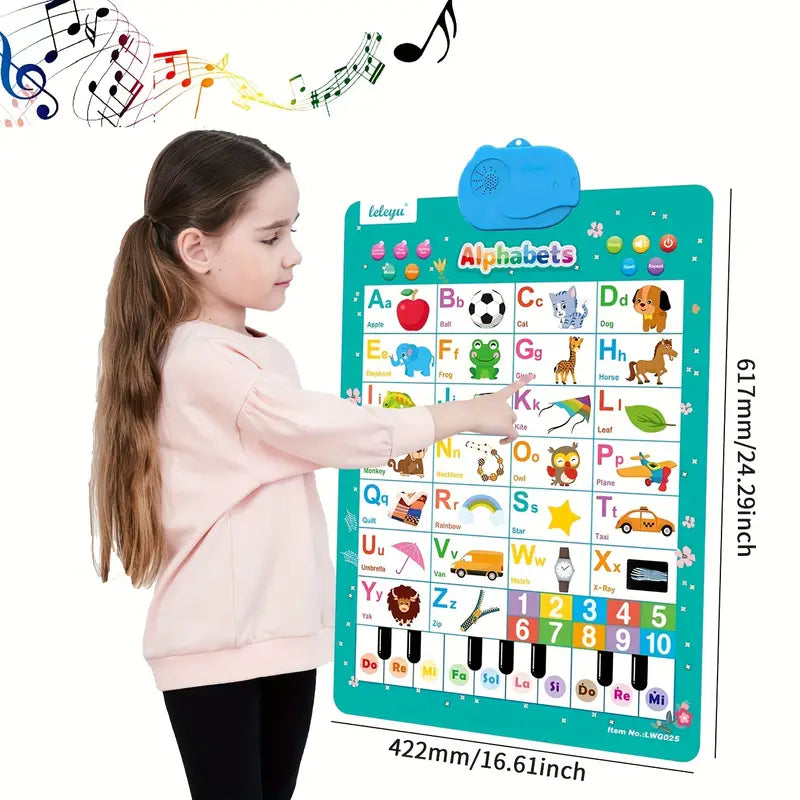 Pratande ABC Väggposter för Småbarn - Lär Dig Genom Lek