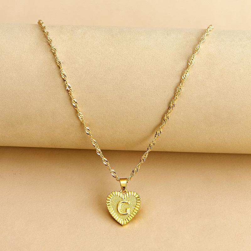 Amara - Elegant Golden Heart Necklace
