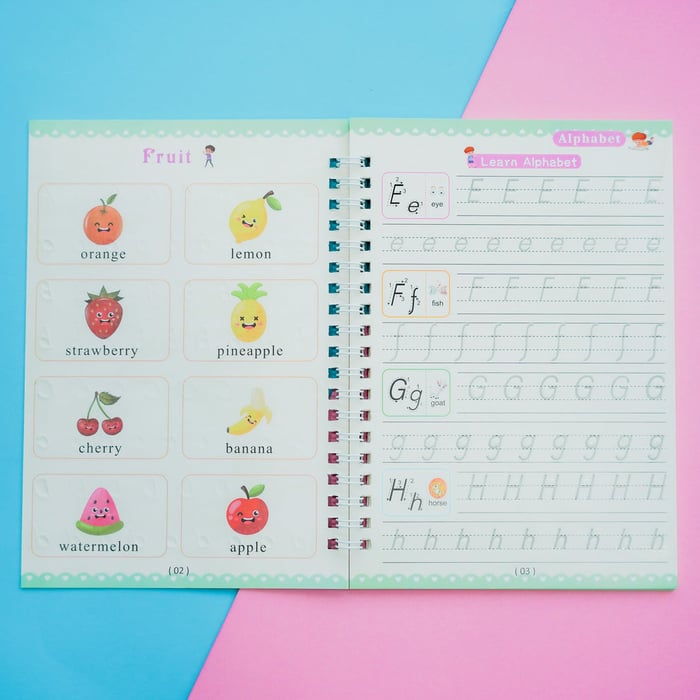 ScribbleJoy Book - Reusable Educational Writing Book for Children