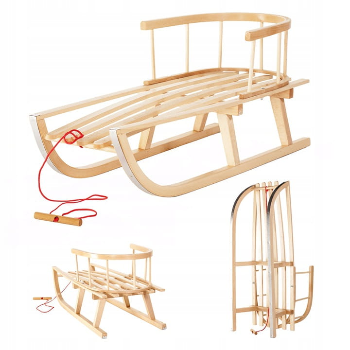 Wooden Sled - Foreign Garden Furniture with Backrest