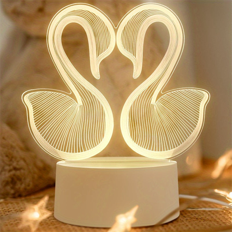 SwanLight – 3D LED Table Lamp with Modern Acrylic