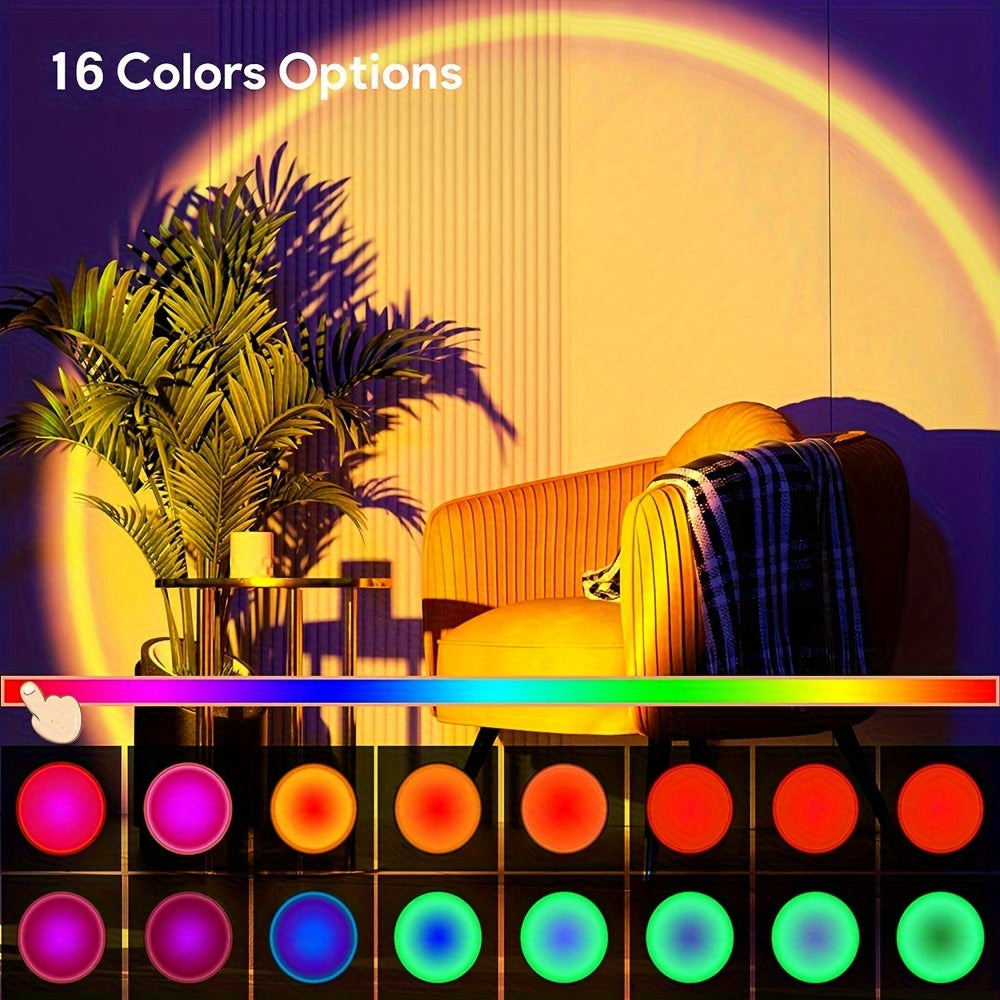 SunGlow Projector Lamp - 16 Colors with Remote Control
