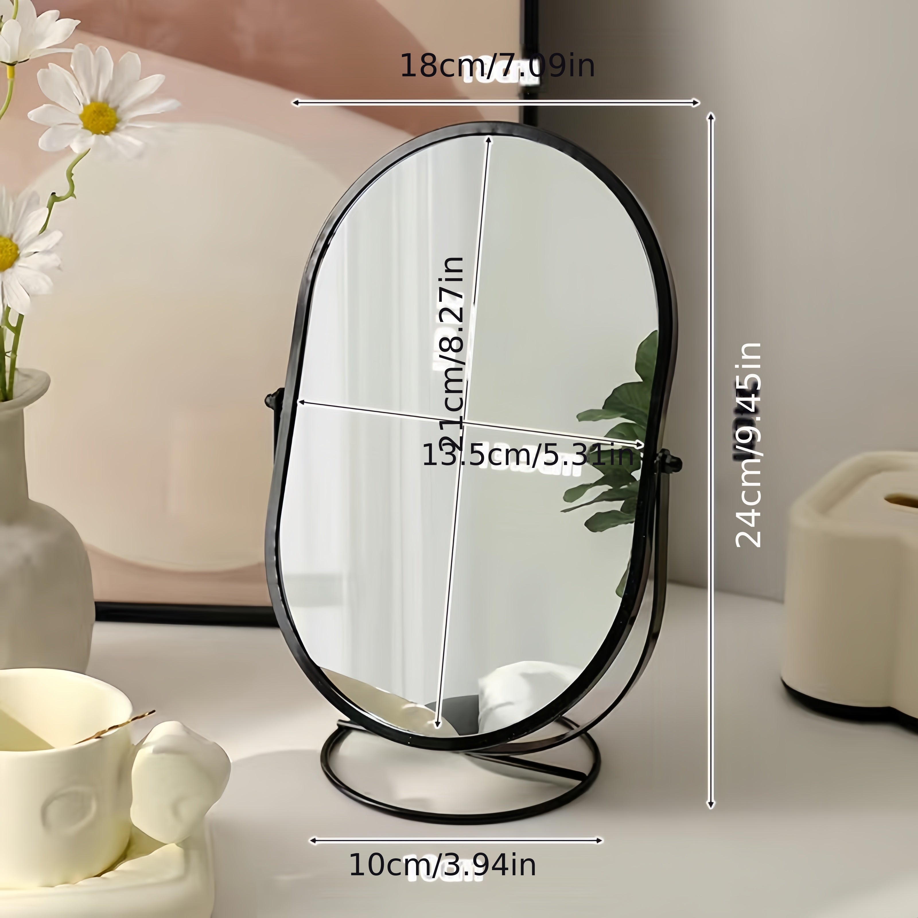 360° View – Elegant Makeup Mirror for all angles