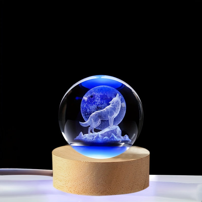 WolfLamp – 3D Wolf Snow Globe LED Night Light