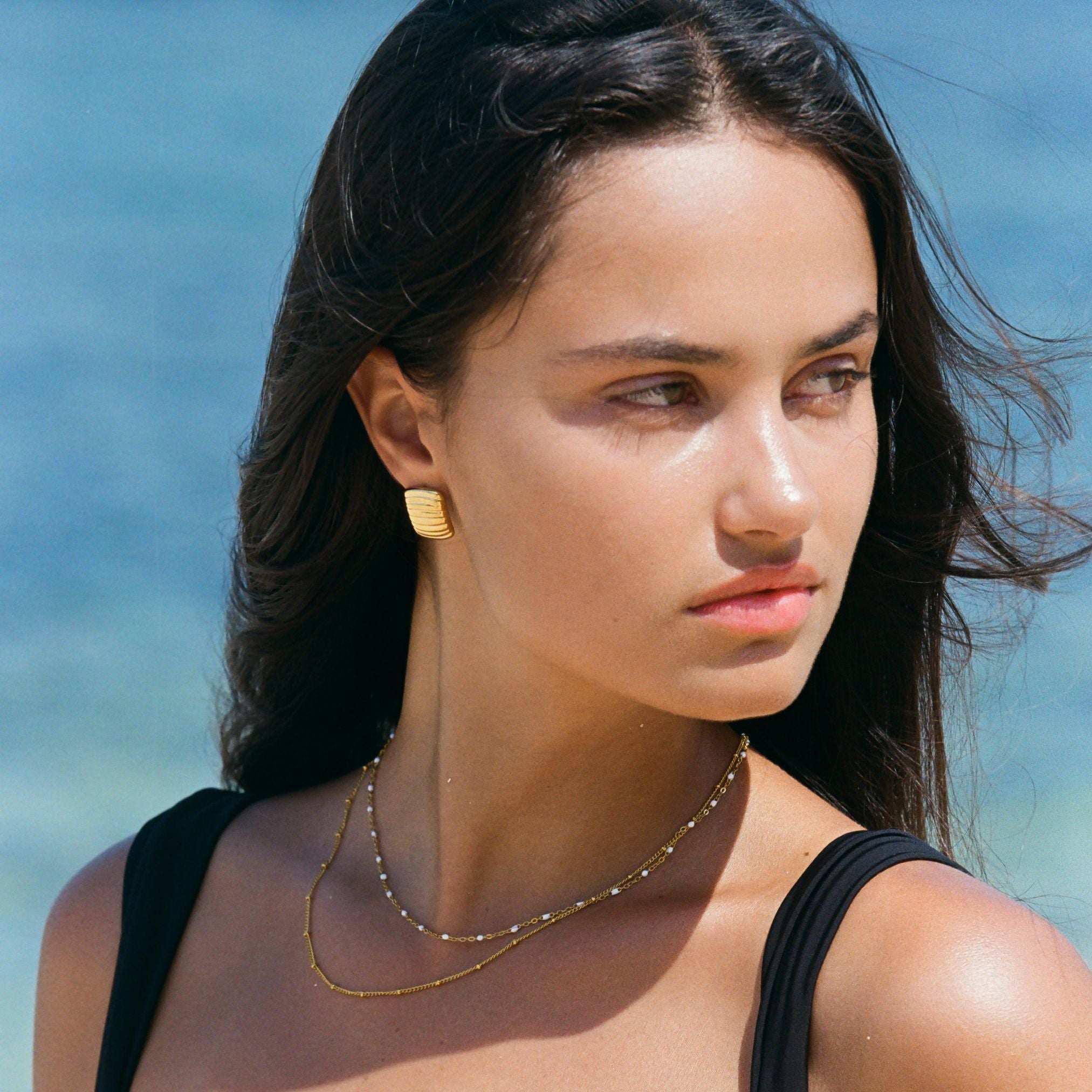 Amara Double Bead Necklace - Elegant and Unique!