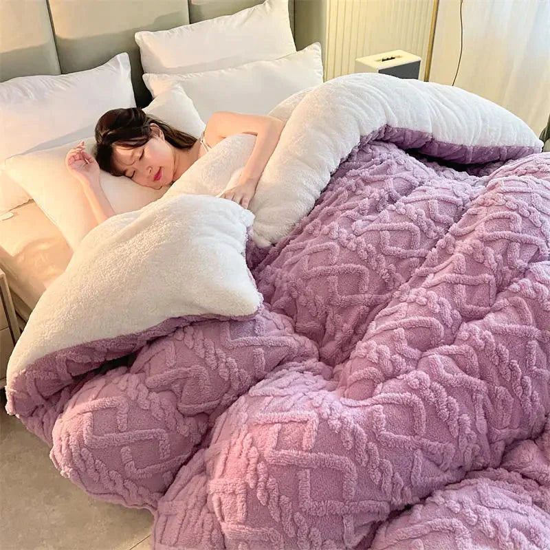 SereneSleep Winter Duvet Cover - Luxurious Cashmere Fleece Blanket for Ultimate Winter Comfort