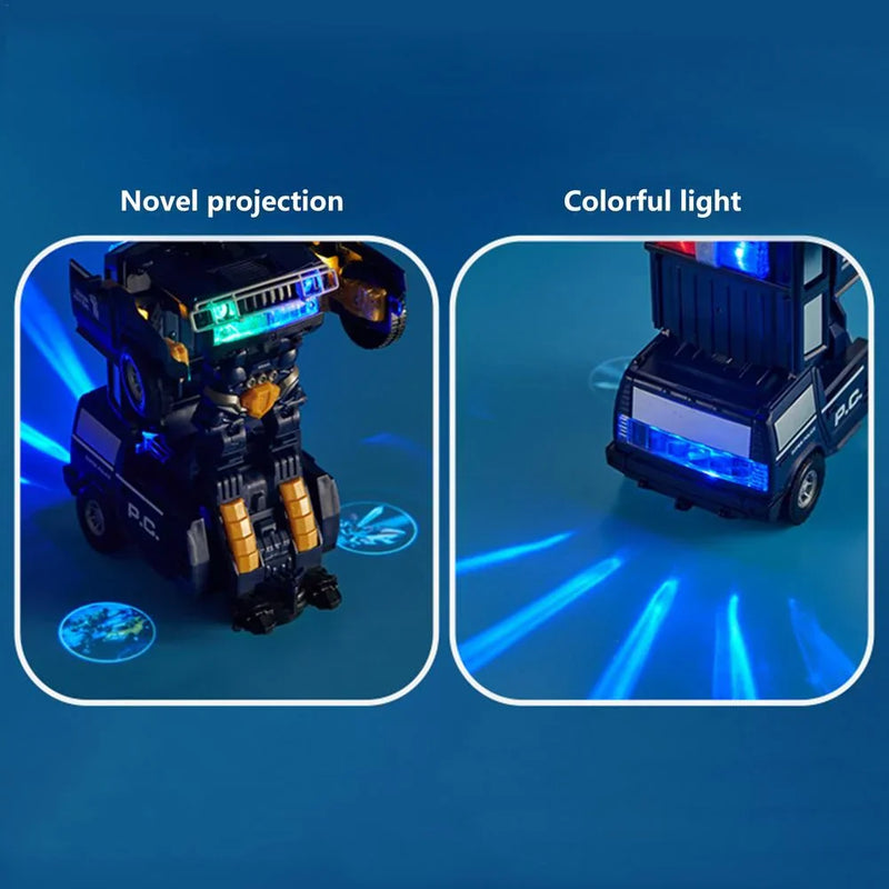 RoboPolice Leksak - Transformbar Polisbil och Robot för Barn
